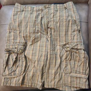 Quicksilver Plaid Cargo Shorts Size 30